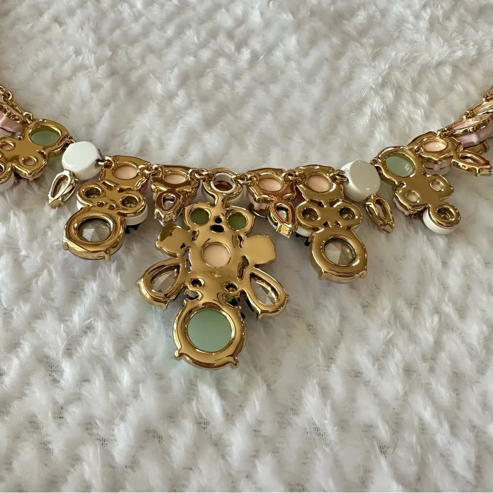 J. Crew Powder Pink Brulee Statement Necklace NWT - Picture 10 of 10